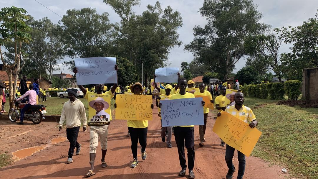 NRM Supporters Storm Lira Police, Demand DPC Transfer Over Alleged Nocturnal Meeting with Minister Amongi