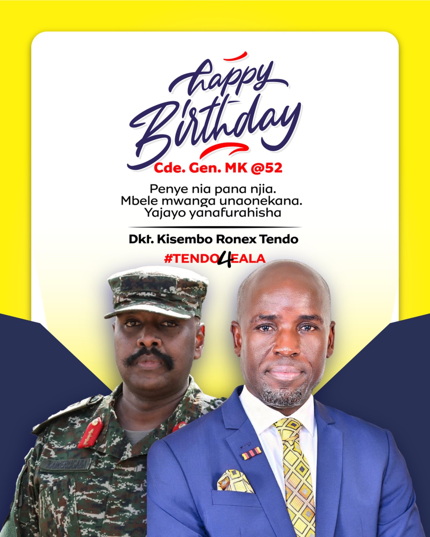 A Birthday of Joy and Reflection: Dr. Ronex Tendo Kisembo Prays for CDF Muhoozi Kainerugaba’s Continued Protection